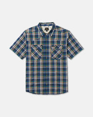 Dayshift Truckin Plaid Short Sleeve Shirt - Dark Denim | RVCA sale