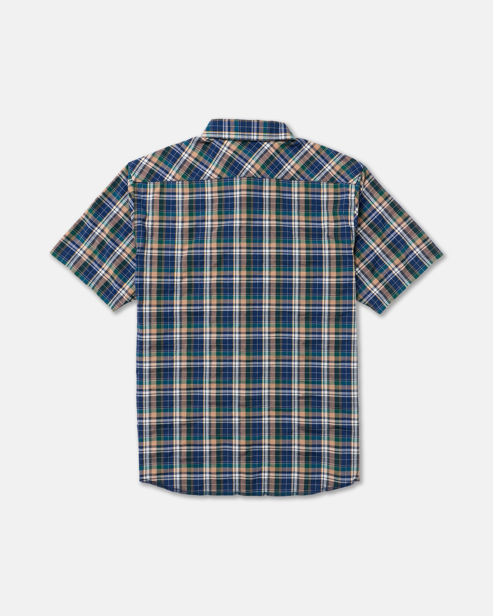 Dayshift Truckin Plaid Short Sleeve Shirt - Dark Denim | RVCA sale