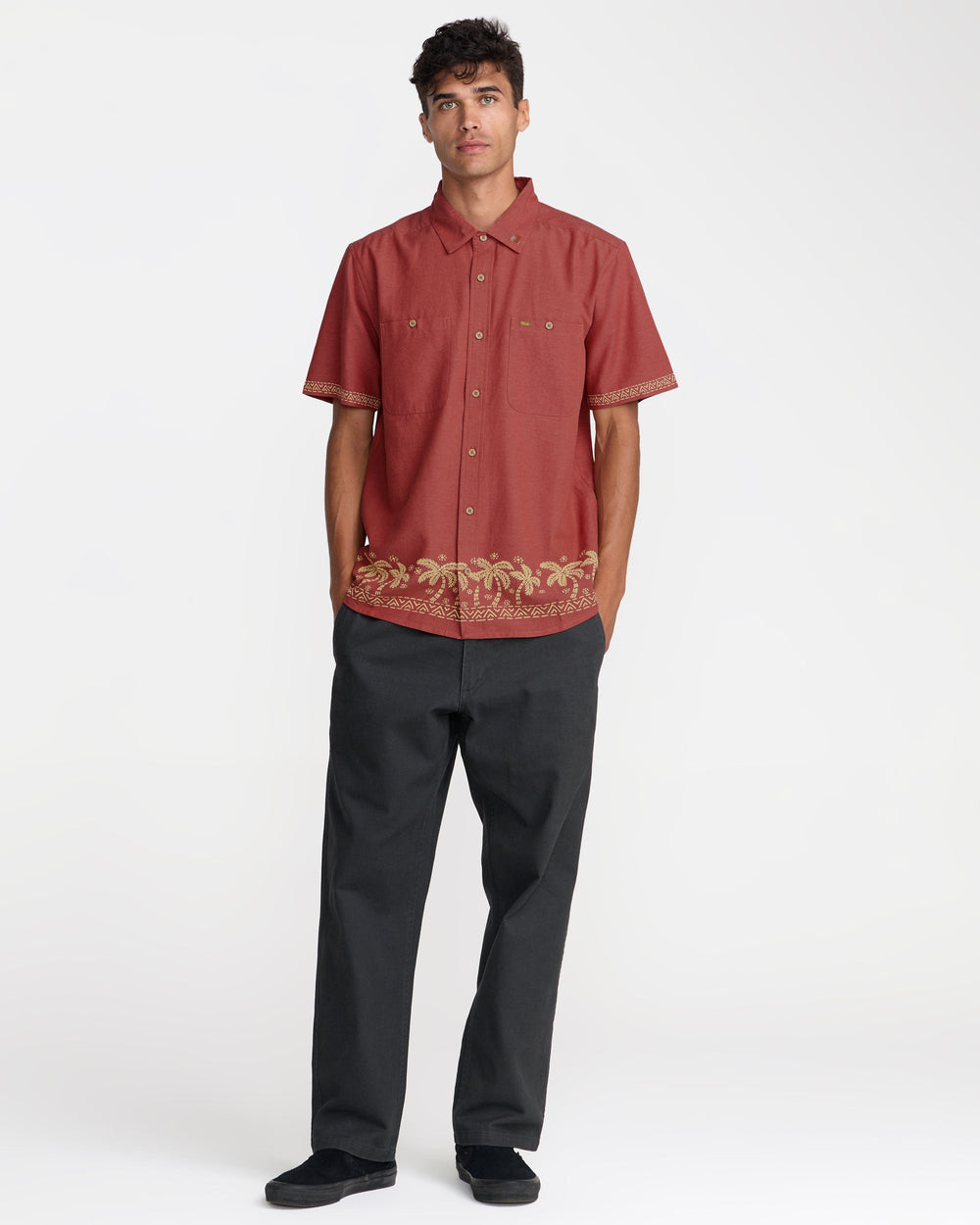 Talum Short Sleeve Shirt - Dusty Red | RVCA US