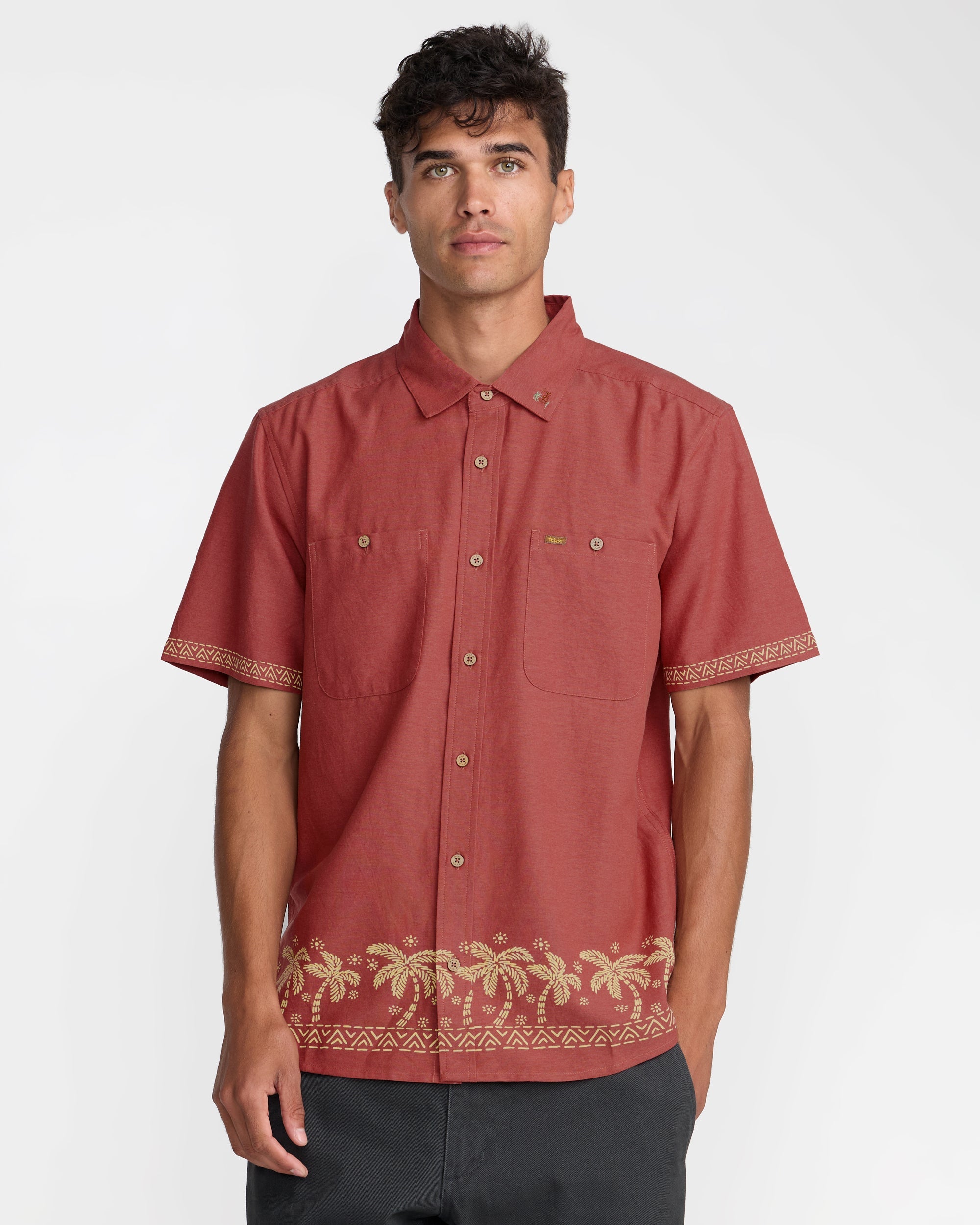 Talum Short Sleeve Shirt - Dusty Red | RVCA US