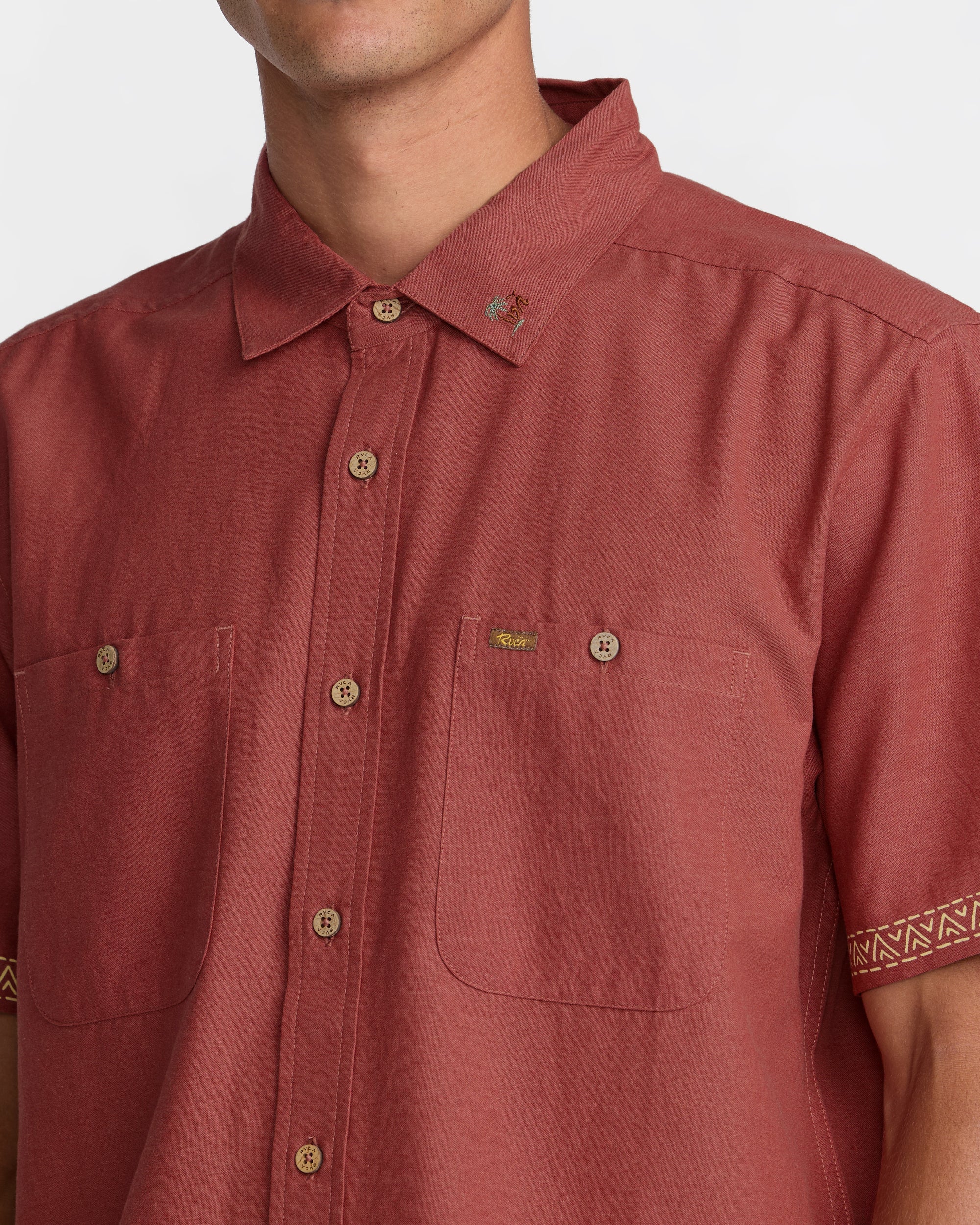 Talum Short Sleeve Shirt - Dusty Red | RVCA US