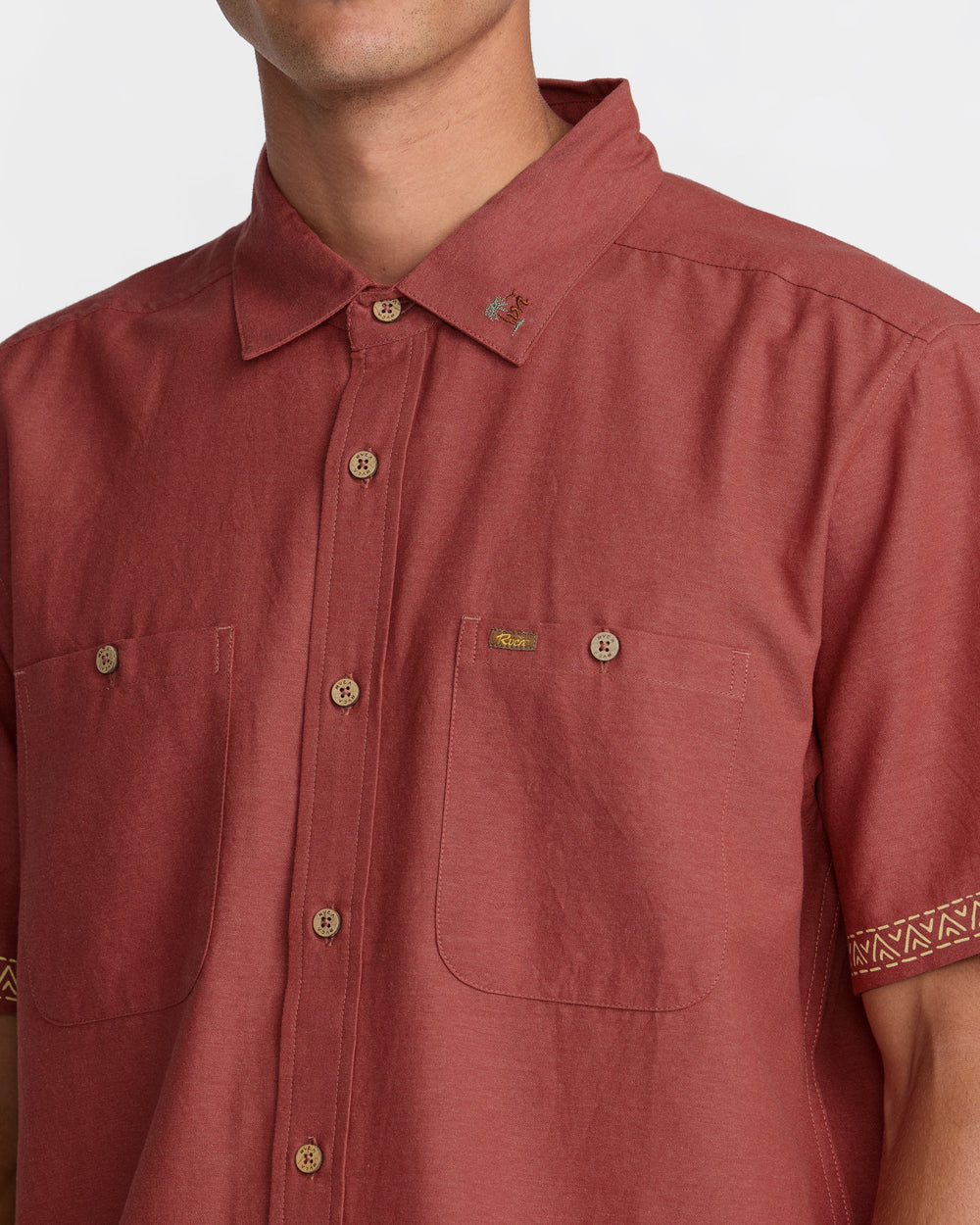 Talum Short Sleeve Shirt - Dusty Red | RVCA US