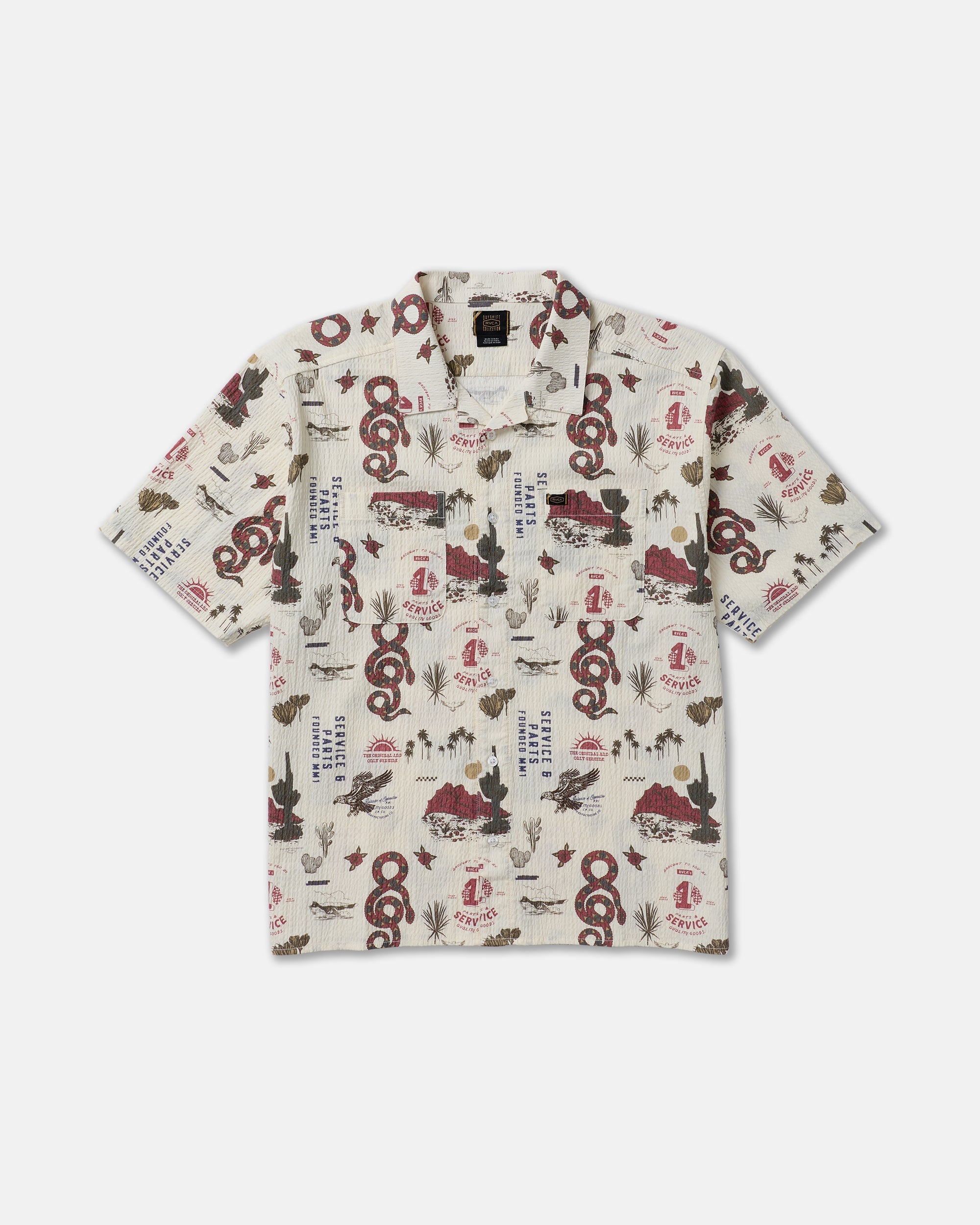 Wasteland Short Sleeve Shirt - Natural | RVCA discount
