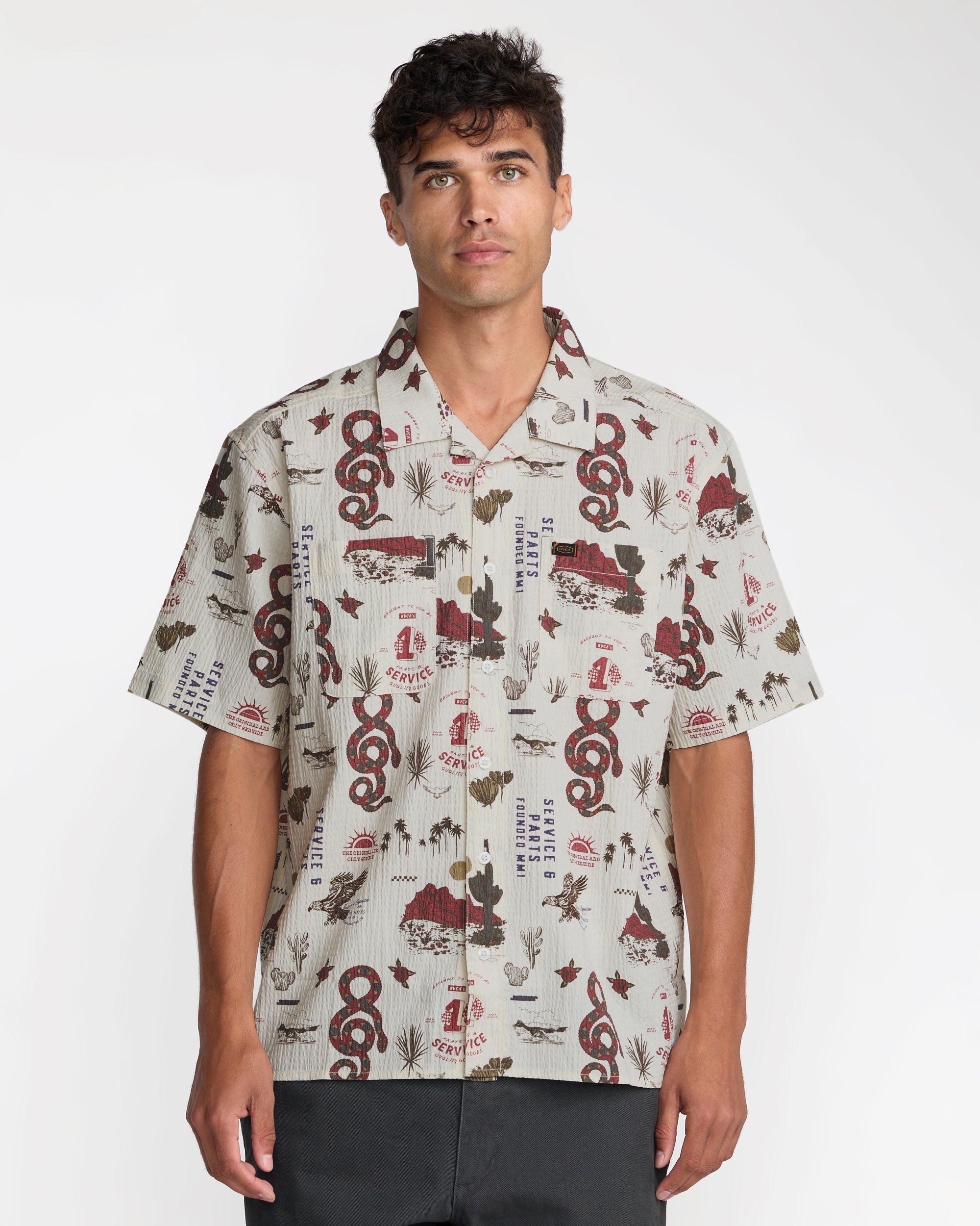 Wasteland Short Sleeve Shirt - Natural | RVCA discount