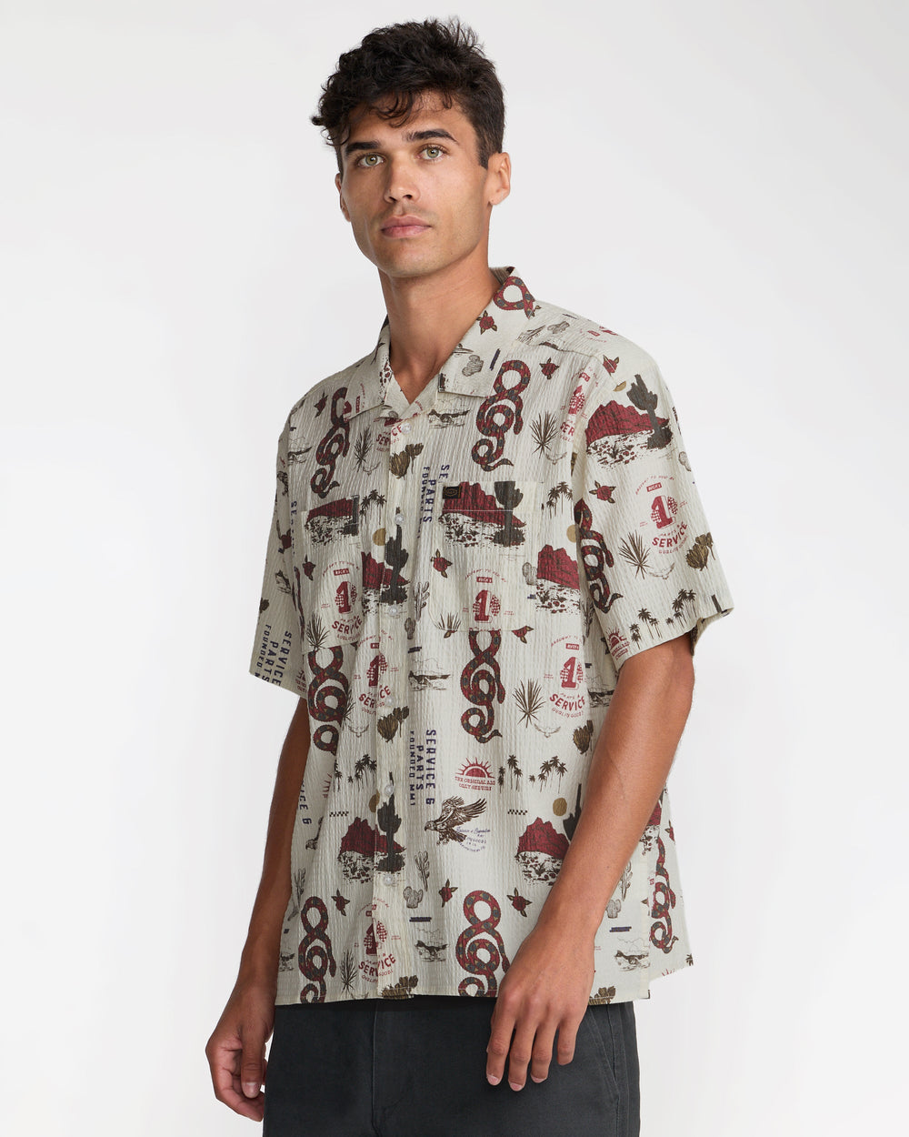 Wasteland Short Sleeve Shirt - Natural | RVCA discount