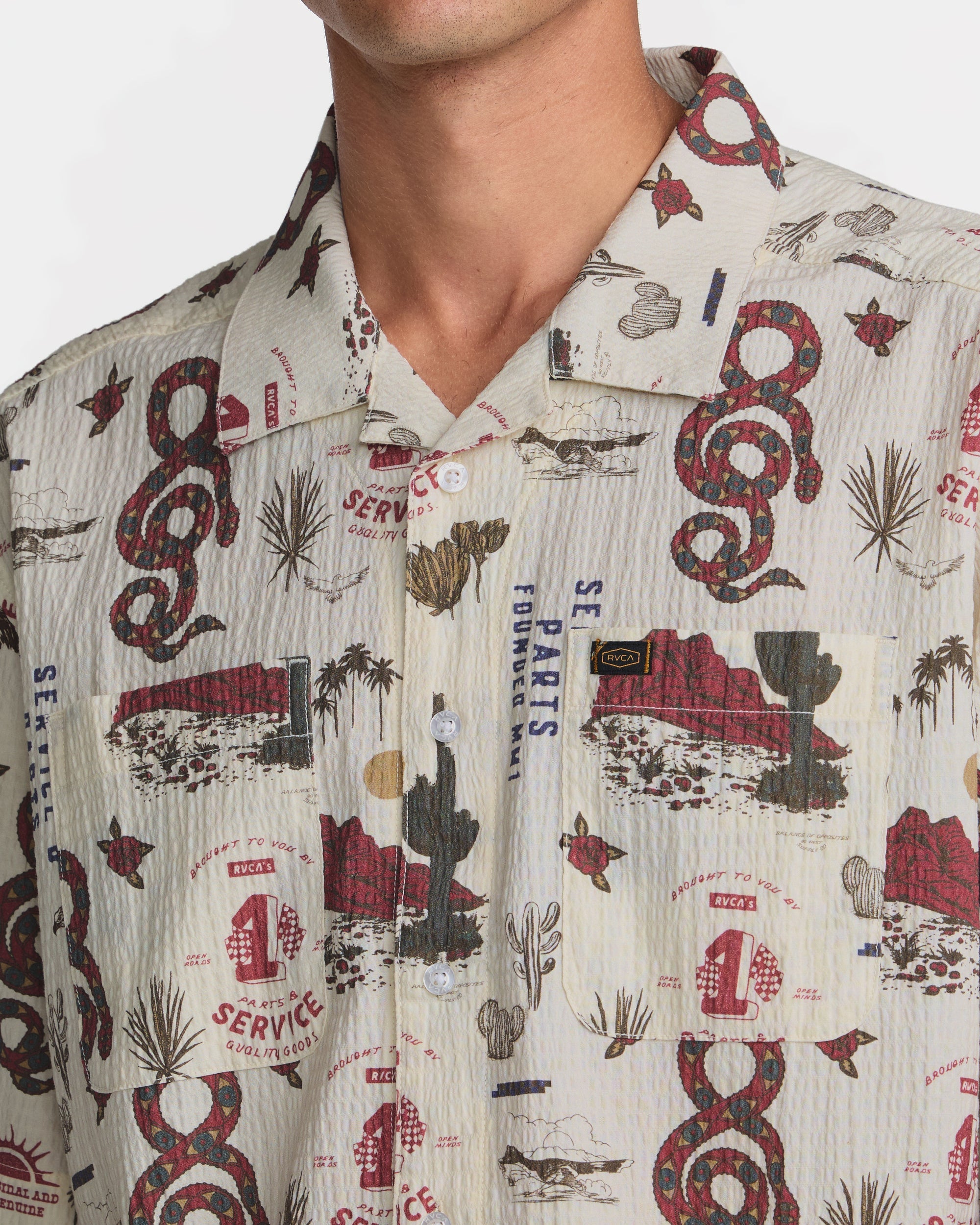 Wasteland Short Sleeve Shirt - Natural | RVCA discount