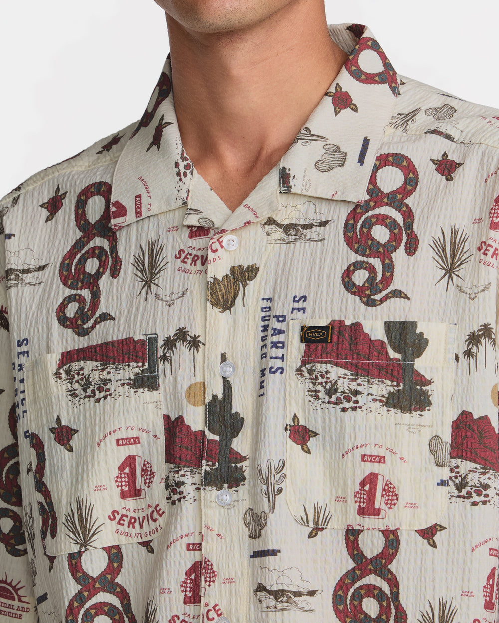 Wasteland Short Sleeve Shirt - Natural | RVCA discount