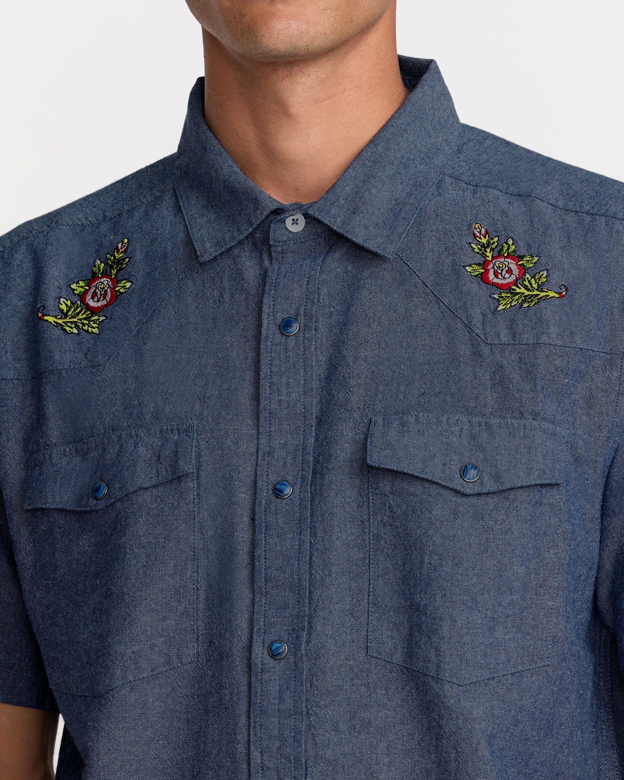 Rosa Chambray Shirt - Indigo | RVCA outlet
