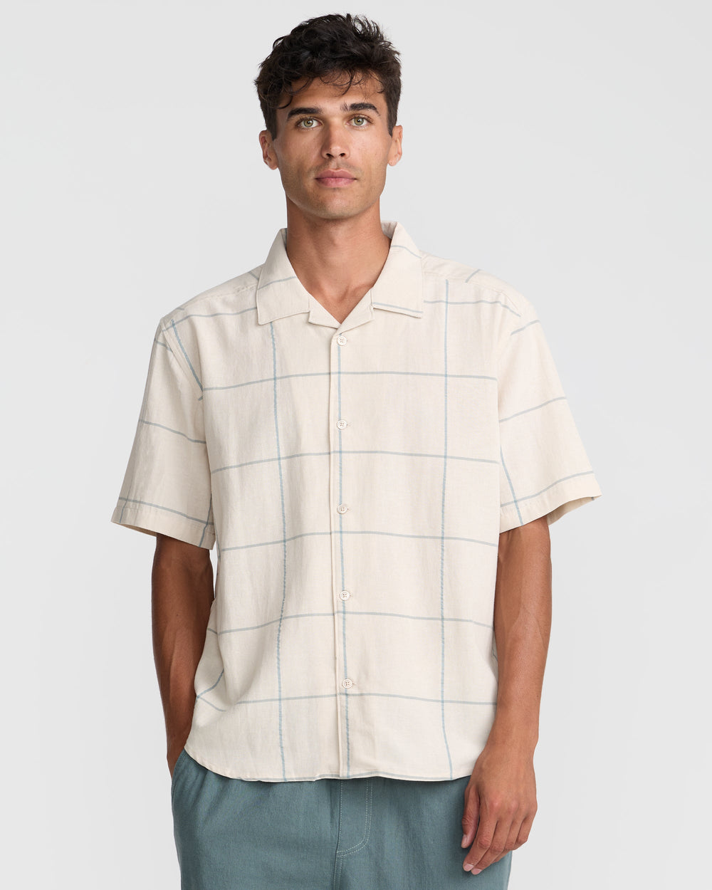 VAcancy Plaid Short Sleeve Shirt - Ceramic | RVCA sale