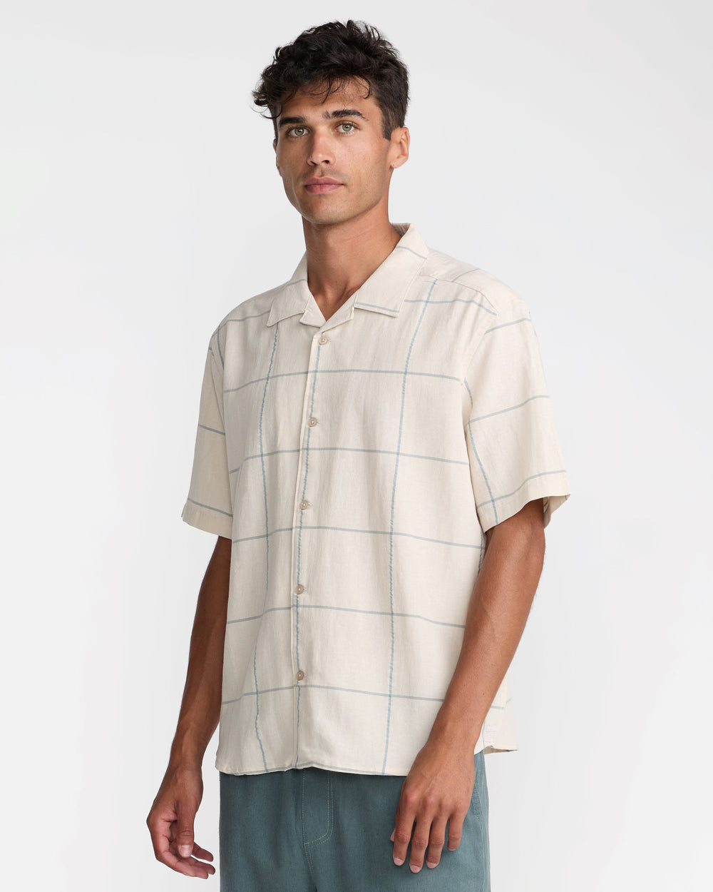 VAcancy Plaid Short Sleeve Shirt - Ceramic | RVCA sale