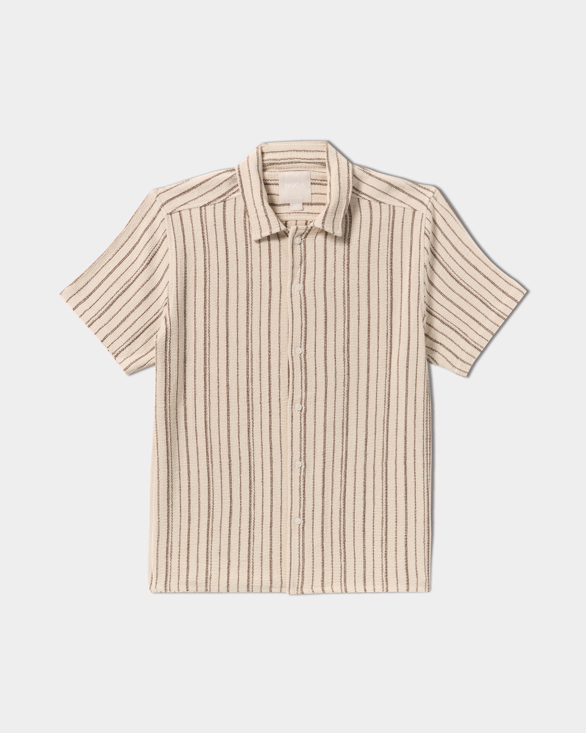 Vacancy Stripe Short Sleeve Shirt - Ceramic | RVCA for sale