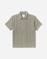 Vacancy Stripe Short Sleeve Shirt - Light Olive | RVCA online