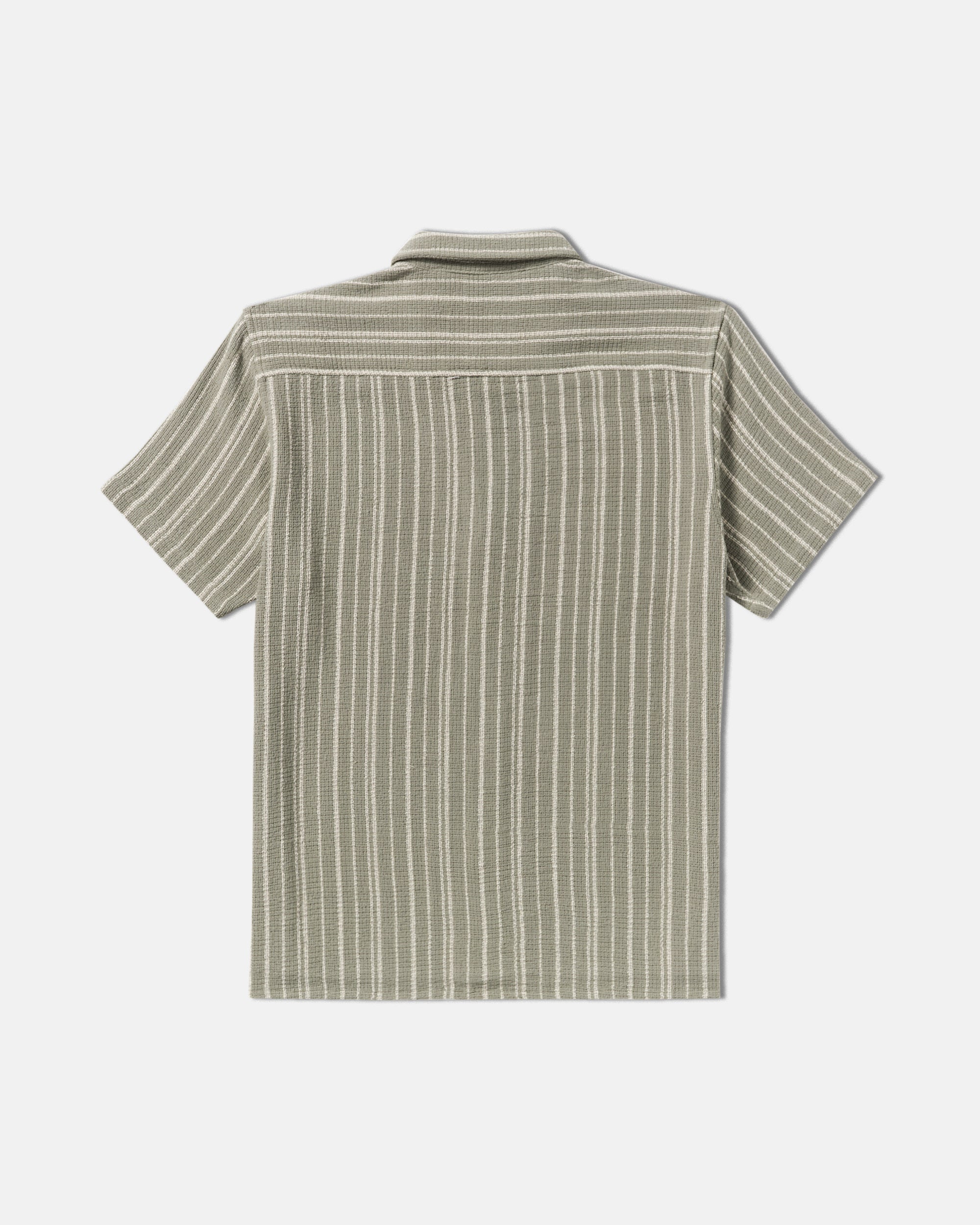 Vacancy Stripe Short Sleeve Shirt - Light Olive | RVCA online
