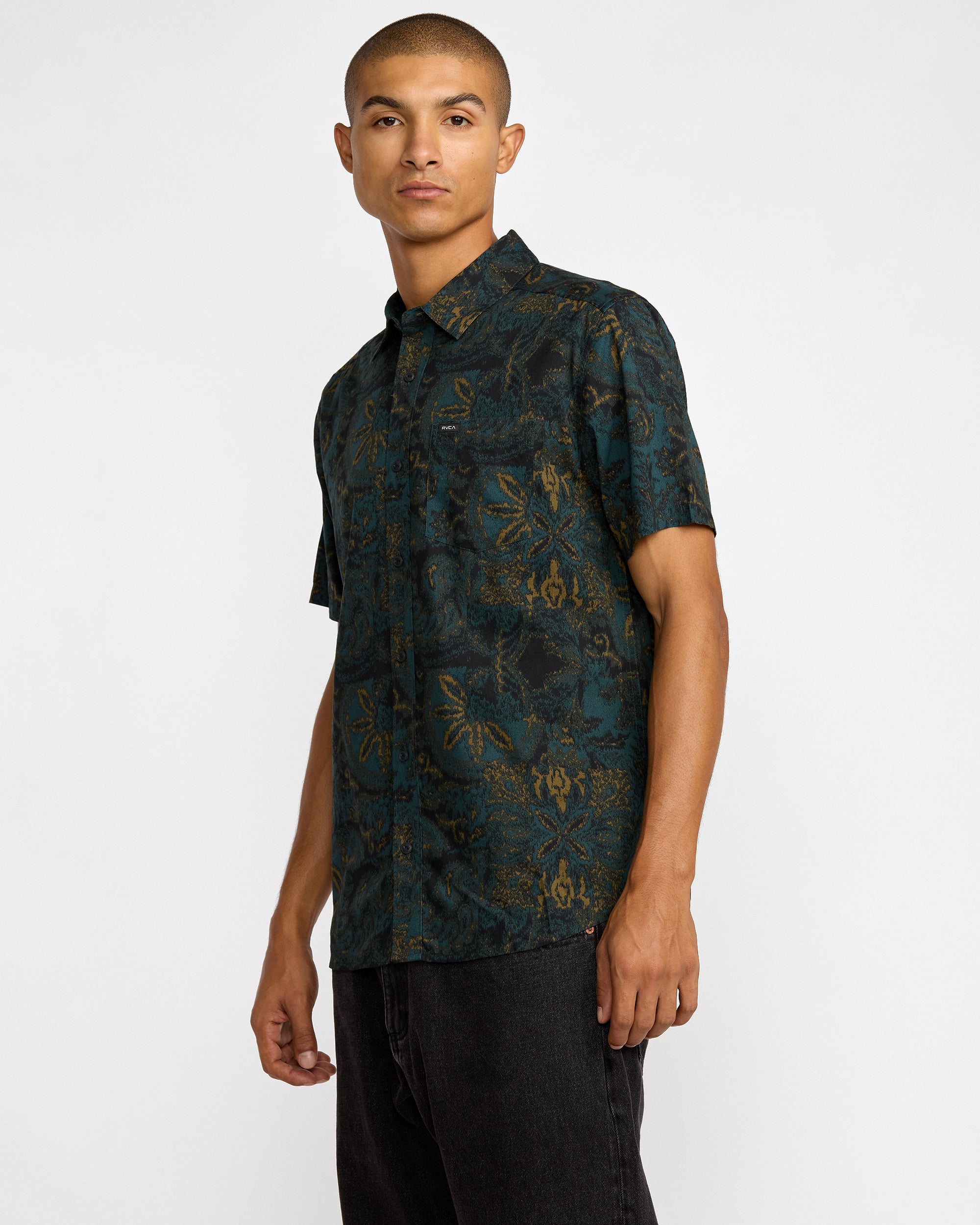 Sunup Short Sleeve Shirt - Hunter Green | RVCA outlet