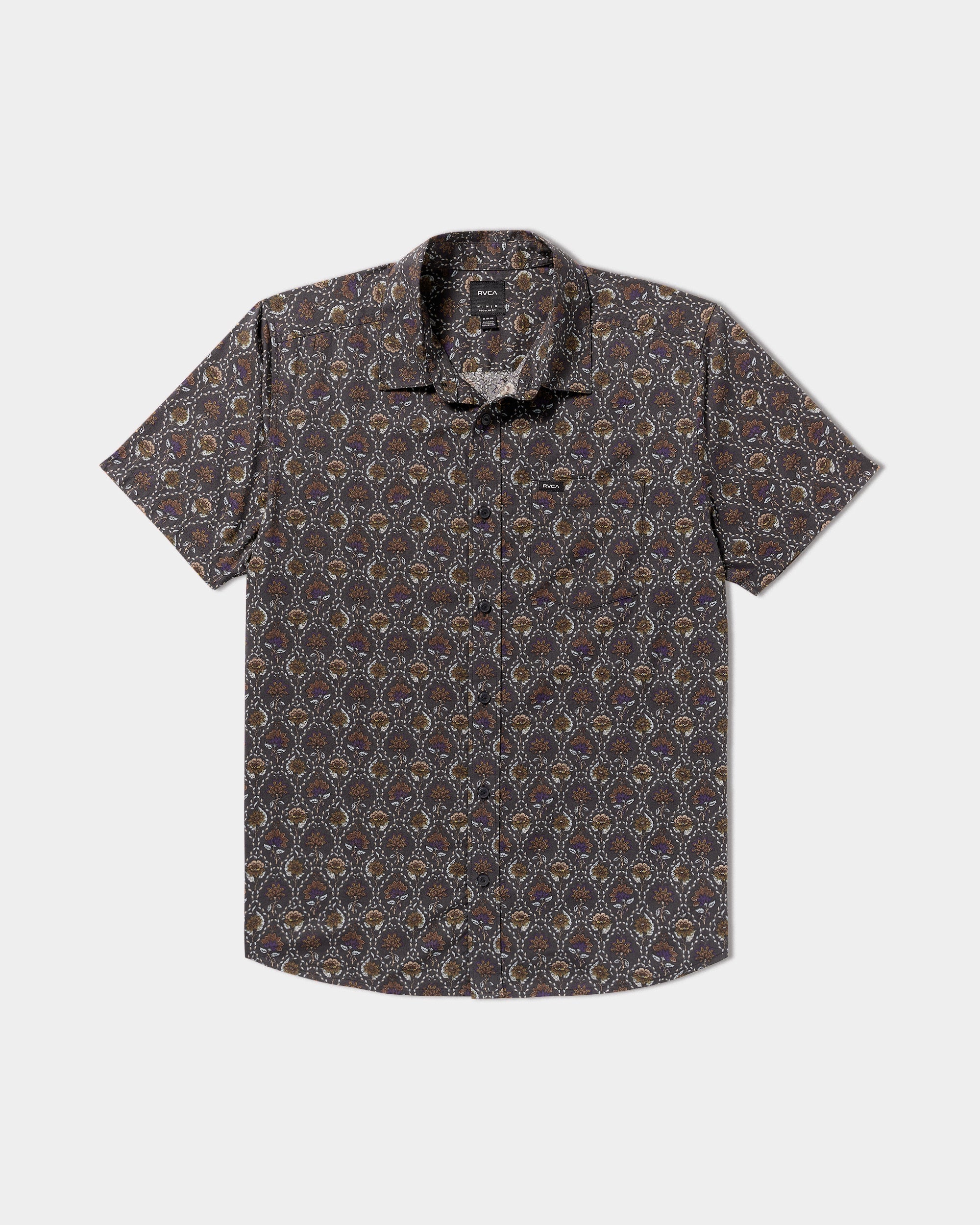 Blossom Quilt Short Sleeve Shirt - RVCA Black | RVCA US