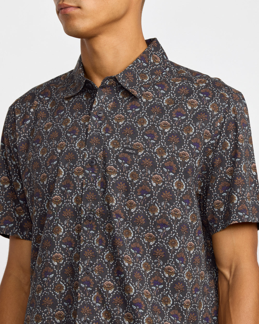 Blossom Quilt Short Sleeve Shirt - RVCA Black | RVCA US