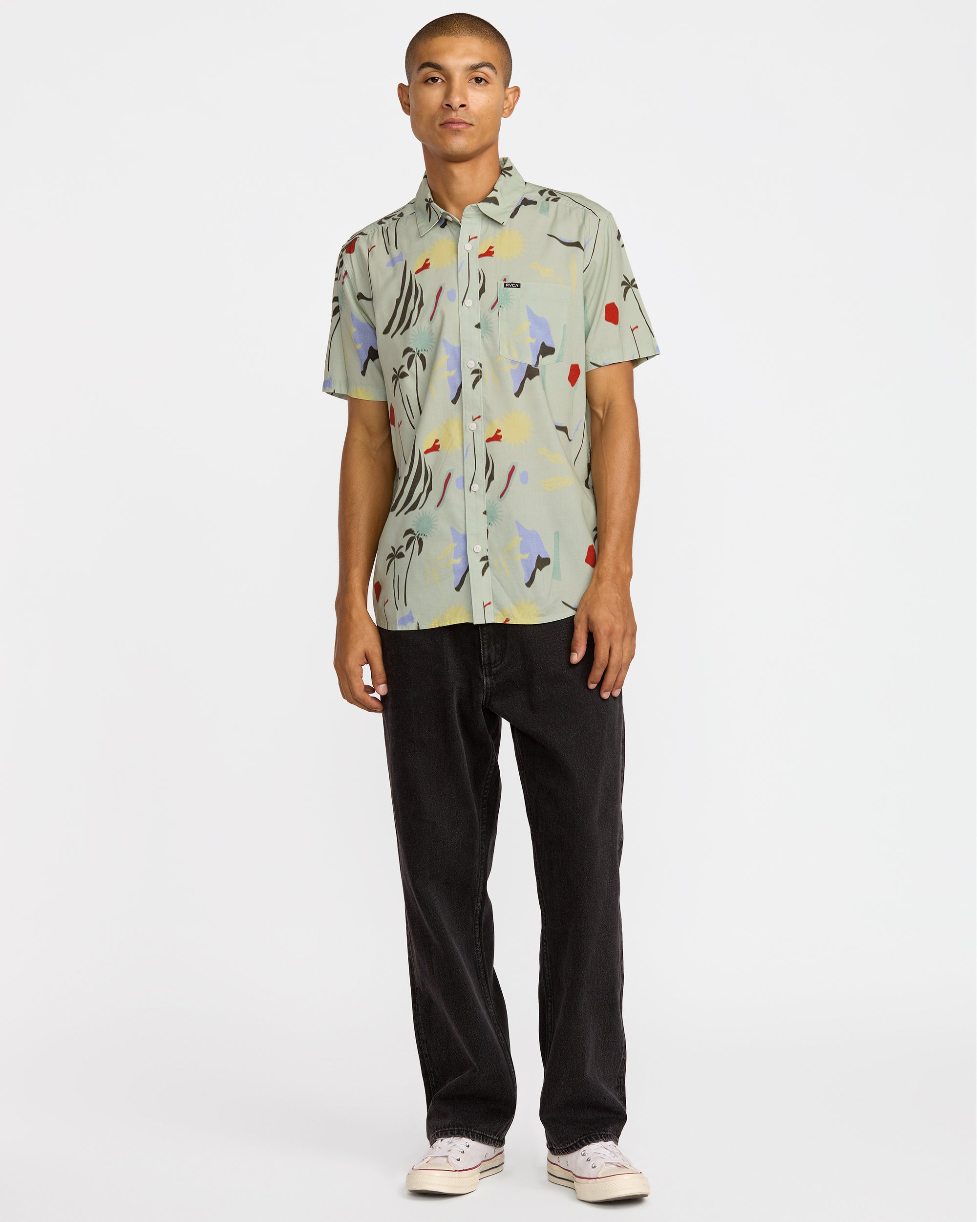Craft Short Sleeve Shirt - Green Tea | RVCA online