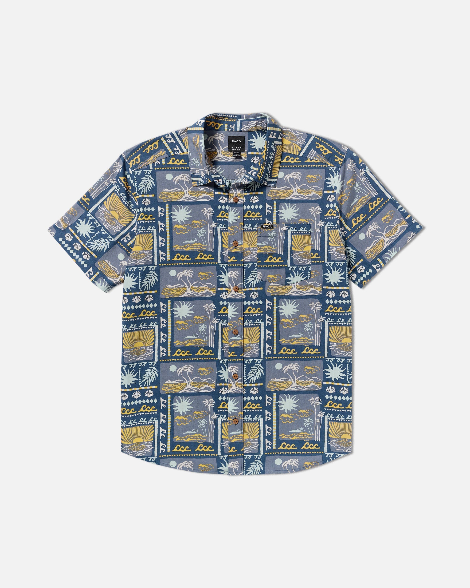 Hawaii Sunset Short Sleeve Shirt - Dark Denim | RVCA US
