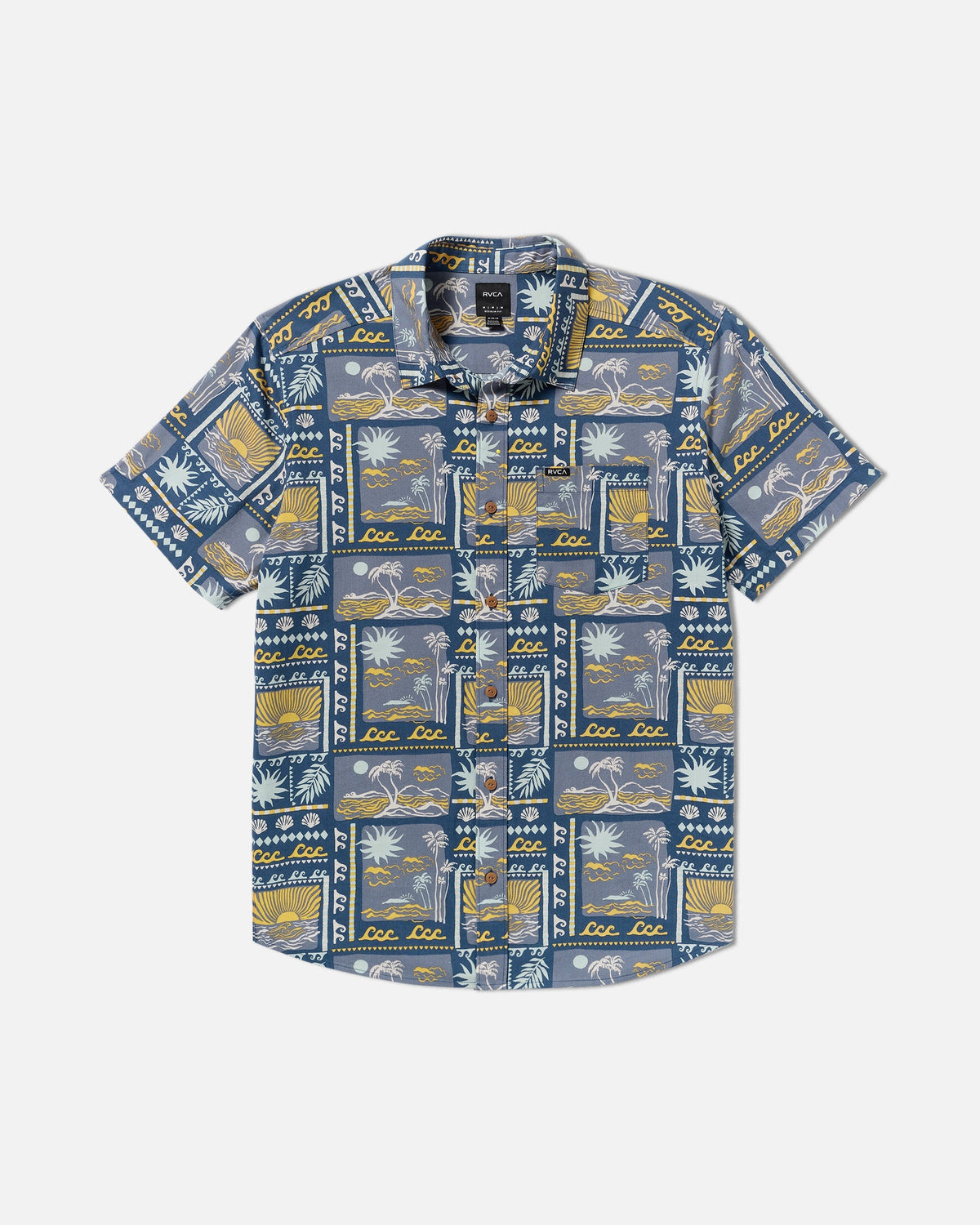 Hawaii Sunset Short Sleeve Shirt - Dark Denim | RVCA US