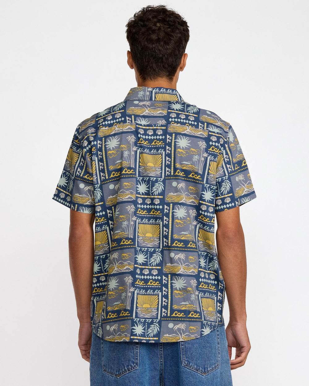 Hawaii Sunset Short Sleeve Shirt - Dark Denim | RVCA US