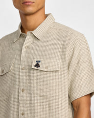 KSL Yarn Dye Short Sleeve Shirt - Silver Bleach | RVCA discount