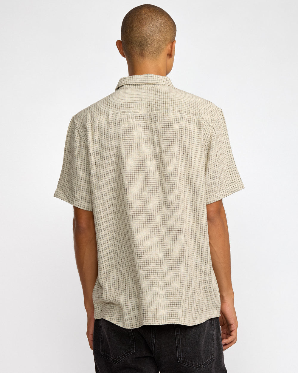 KSL Yarn Dye Short Sleeve Shirt - Silver Bleach | RVCA discount