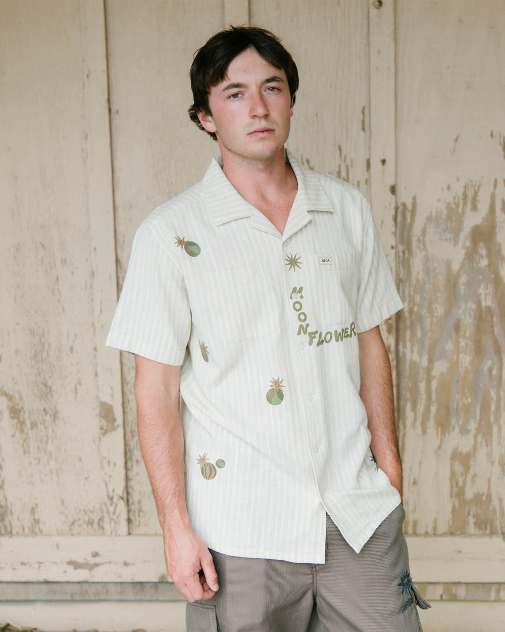 Mel G Moonlight Short Sleeve Shirt - Antique White | RVCA online