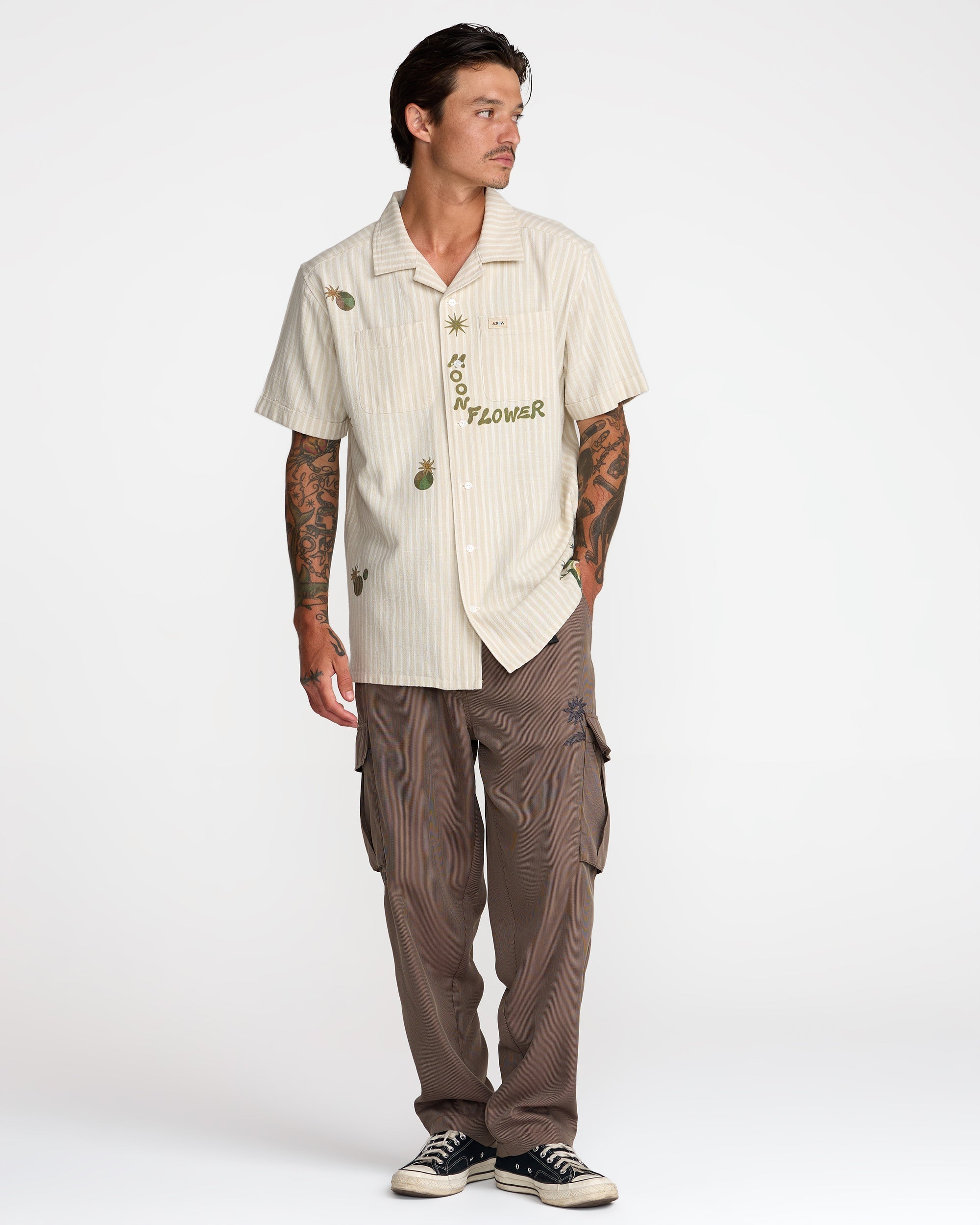 Mel G Moonlight Short Sleeve Shirt - Antique White | RVCA online