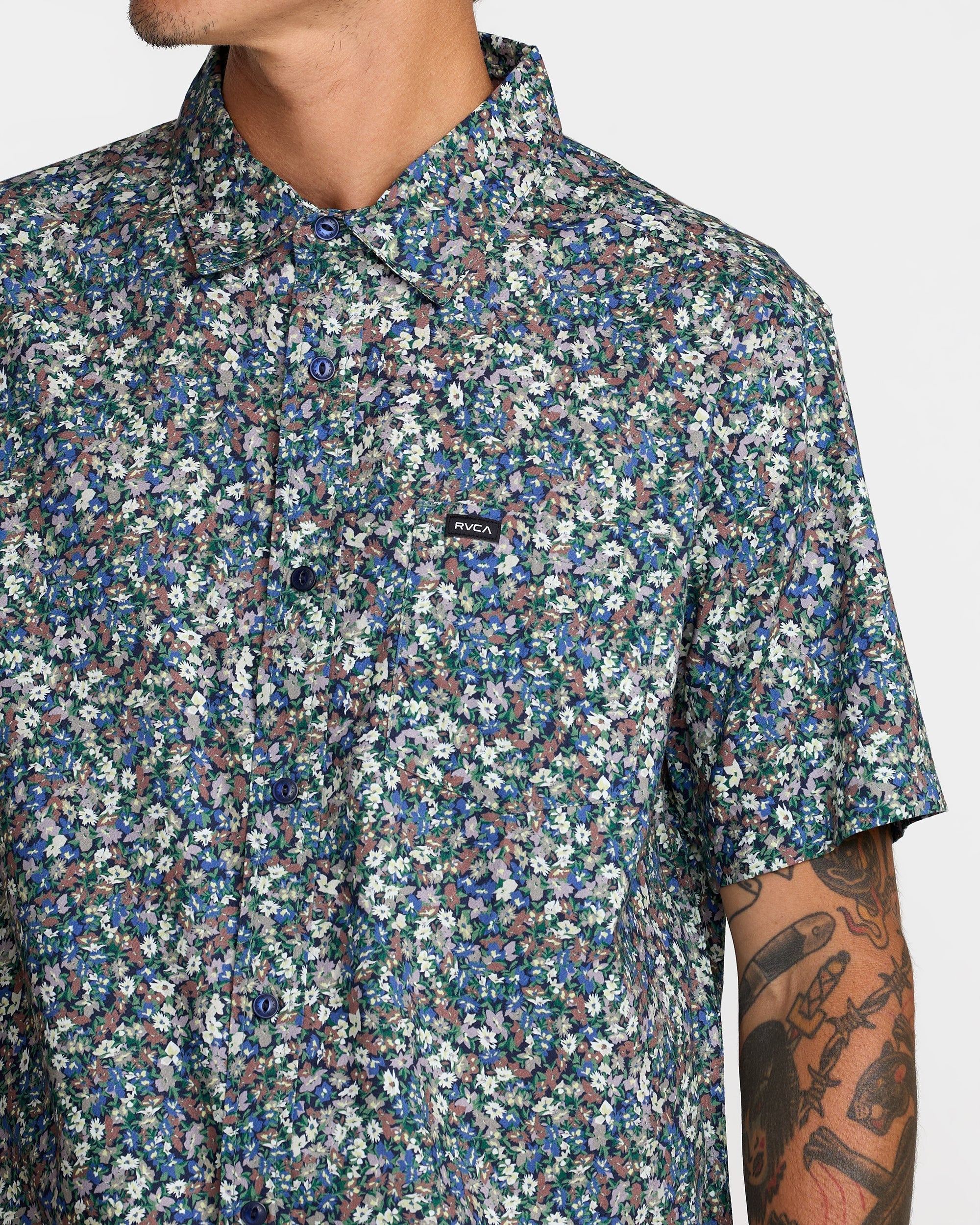 Heavy Bloom Shirt - Vintage Navy | RVCA US