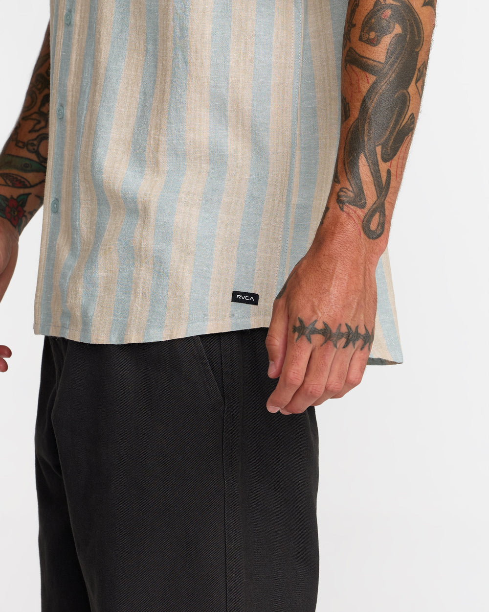 Beat Stripe Shirt - Chambray | RVCA near me