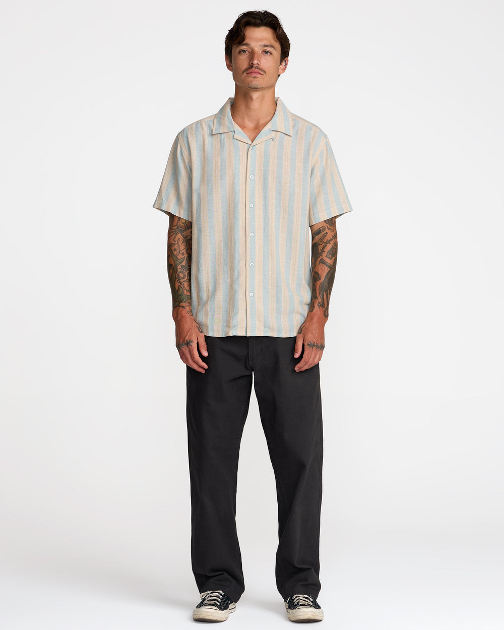 Beat Stripe Shirt - Chambray | RVCA near me