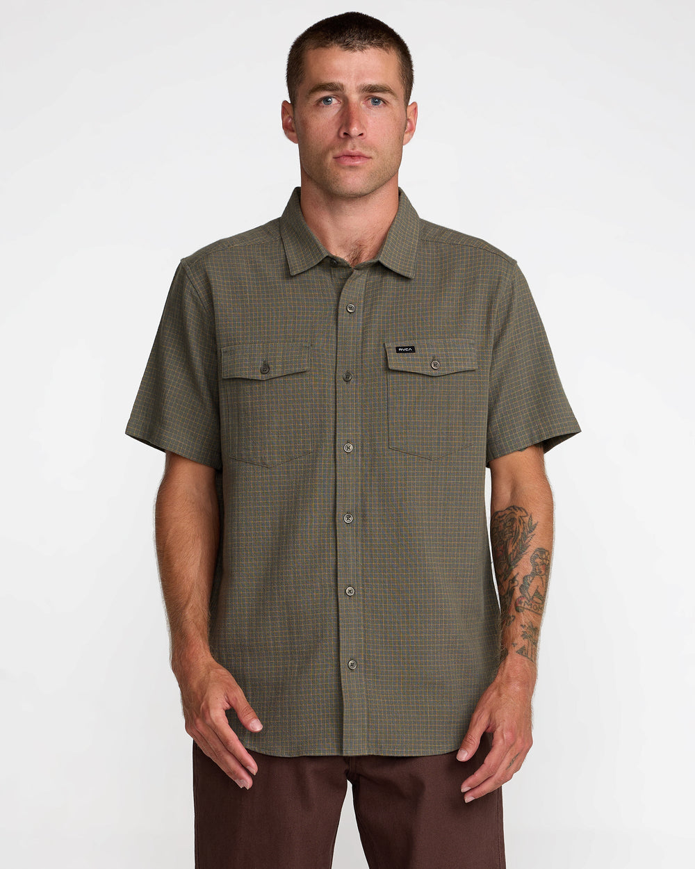 Costa Plaid - Sage Leaf | RVCA for sale