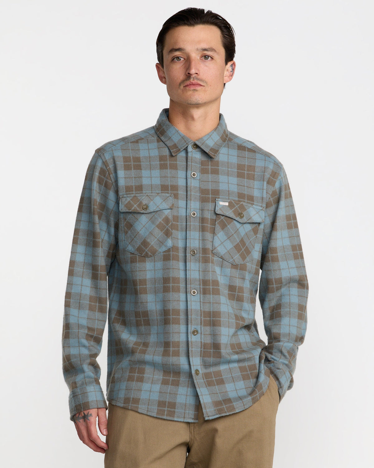 VAcancy Flannel Long Sleeve Shirt - Lead | RVCA online