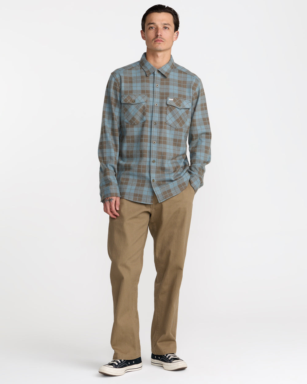 VAcancy Flannel Long Sleeve Shirt - Lead | RVCA online