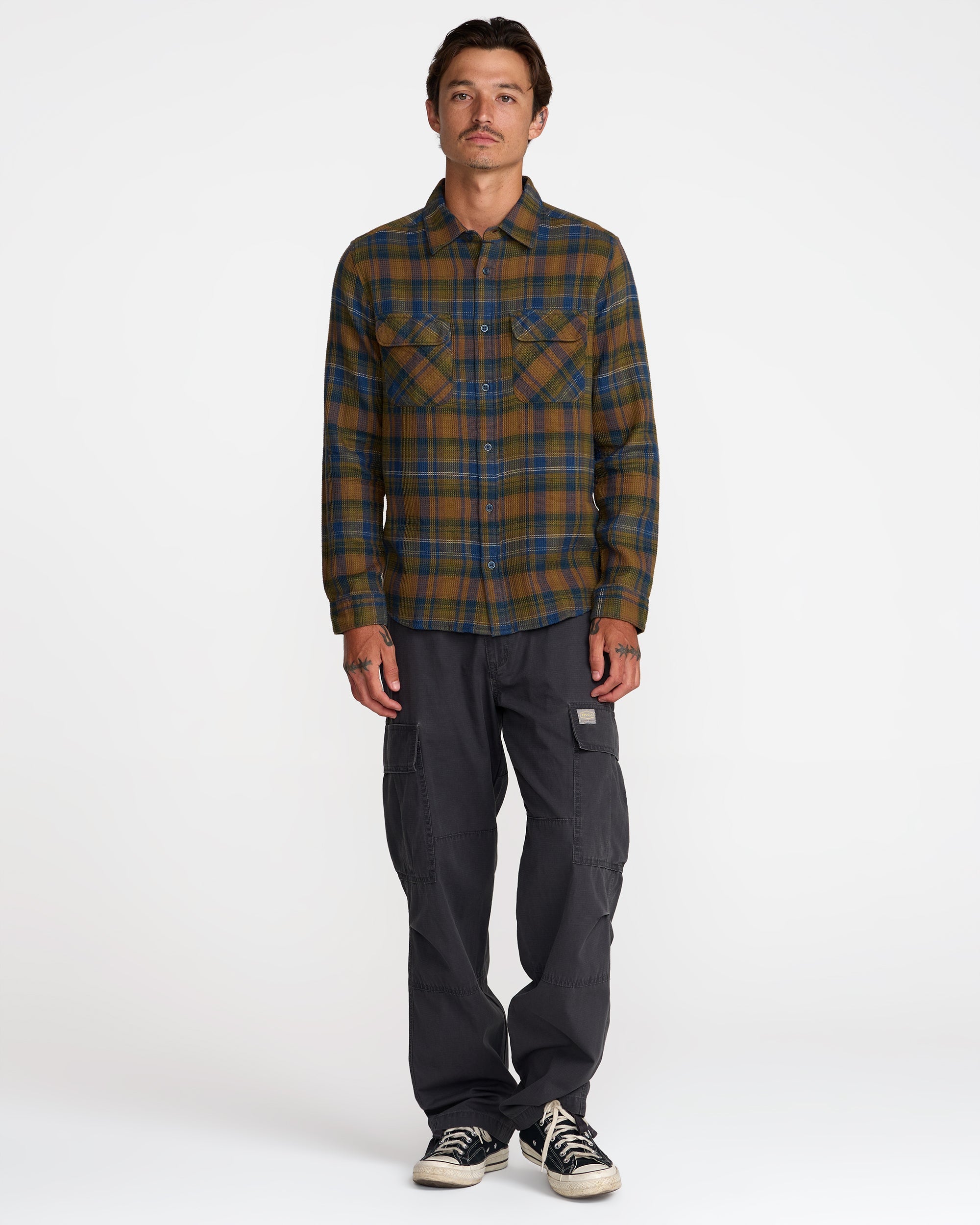 Dayshift Flannel - Olive | RVCA on sale