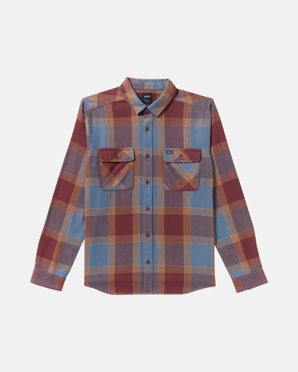 That'll Work Flannel Long Sleeve Shirt - Red Earth | RVCA for sale