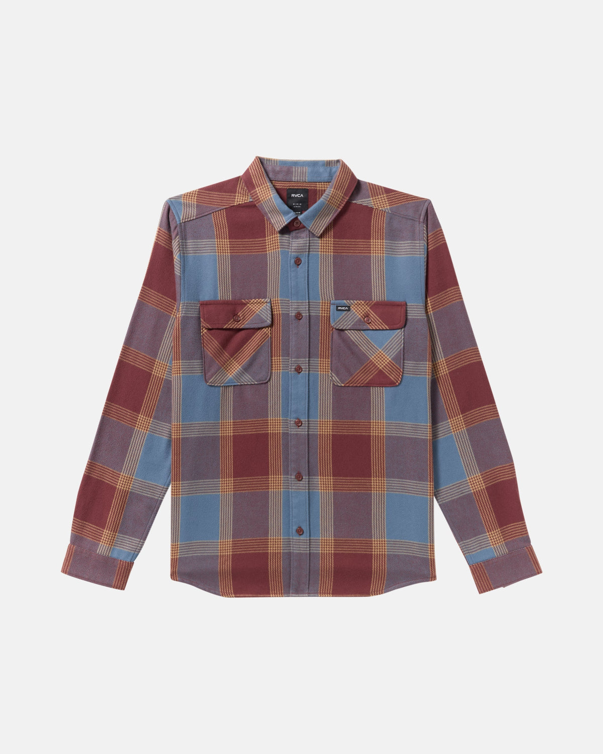That'll Work Flannel Long Sleeve Shirt - Red Earth | RVCA for sale