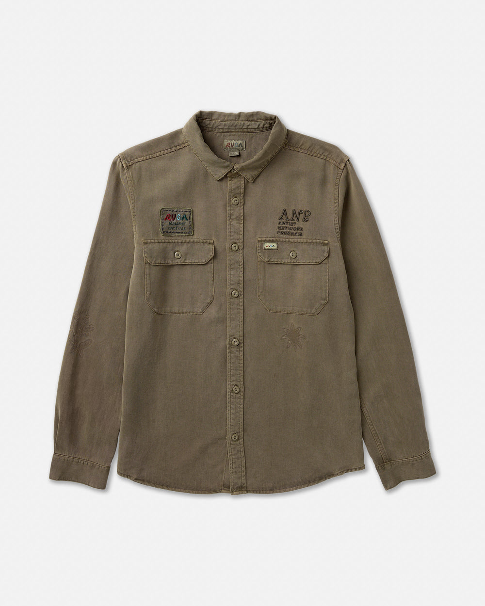 Mel G Moon Flower Long Sleeve Shirt - Mushroom | RVCA on sale