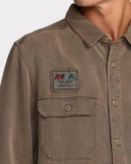 Mel G Moon Flower Long Sleeve Shirt - Mushroom | RVCA on sale