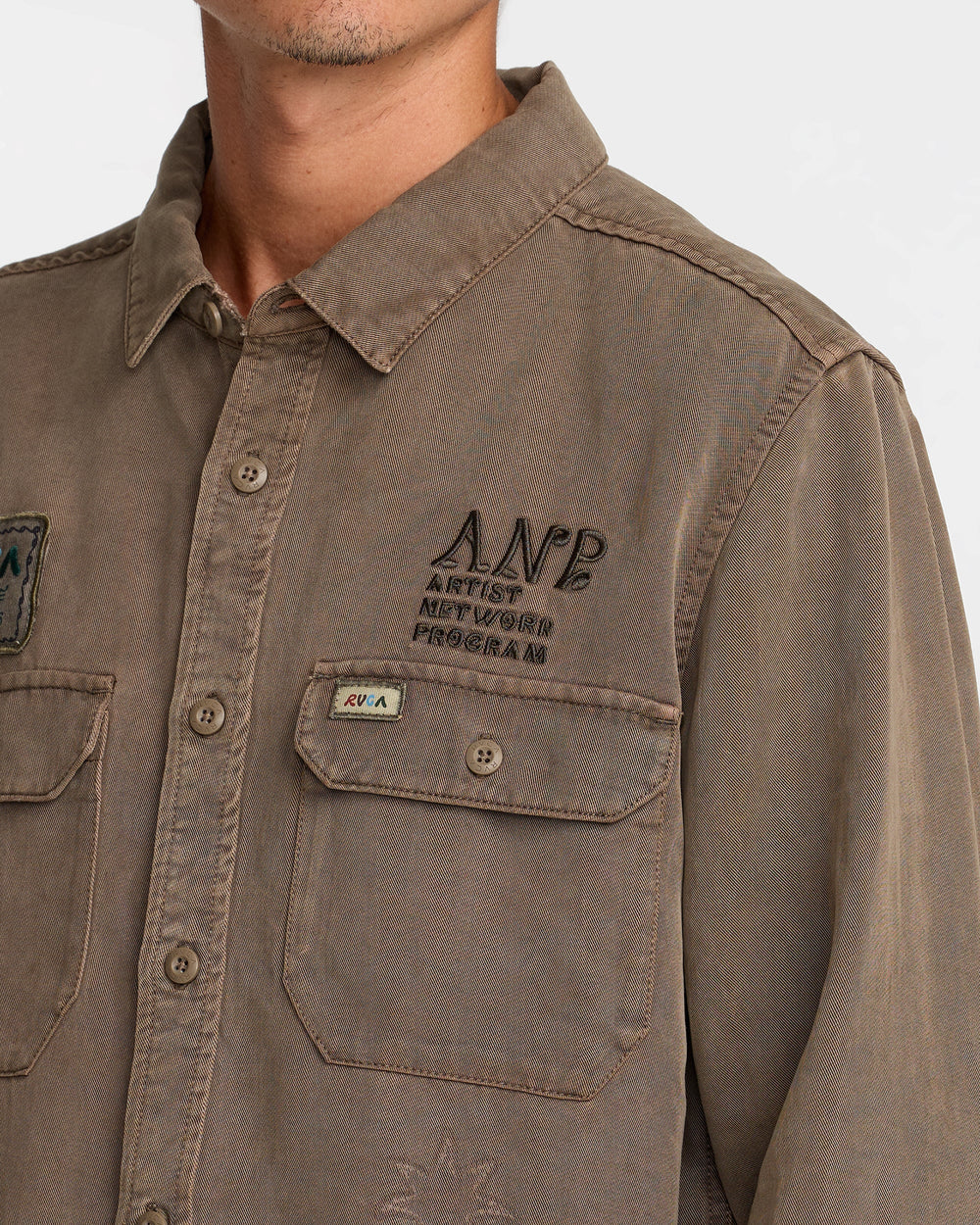 Mel G Moon Flower Long Sleeve Shirt - Mushroom | RVCA on sale