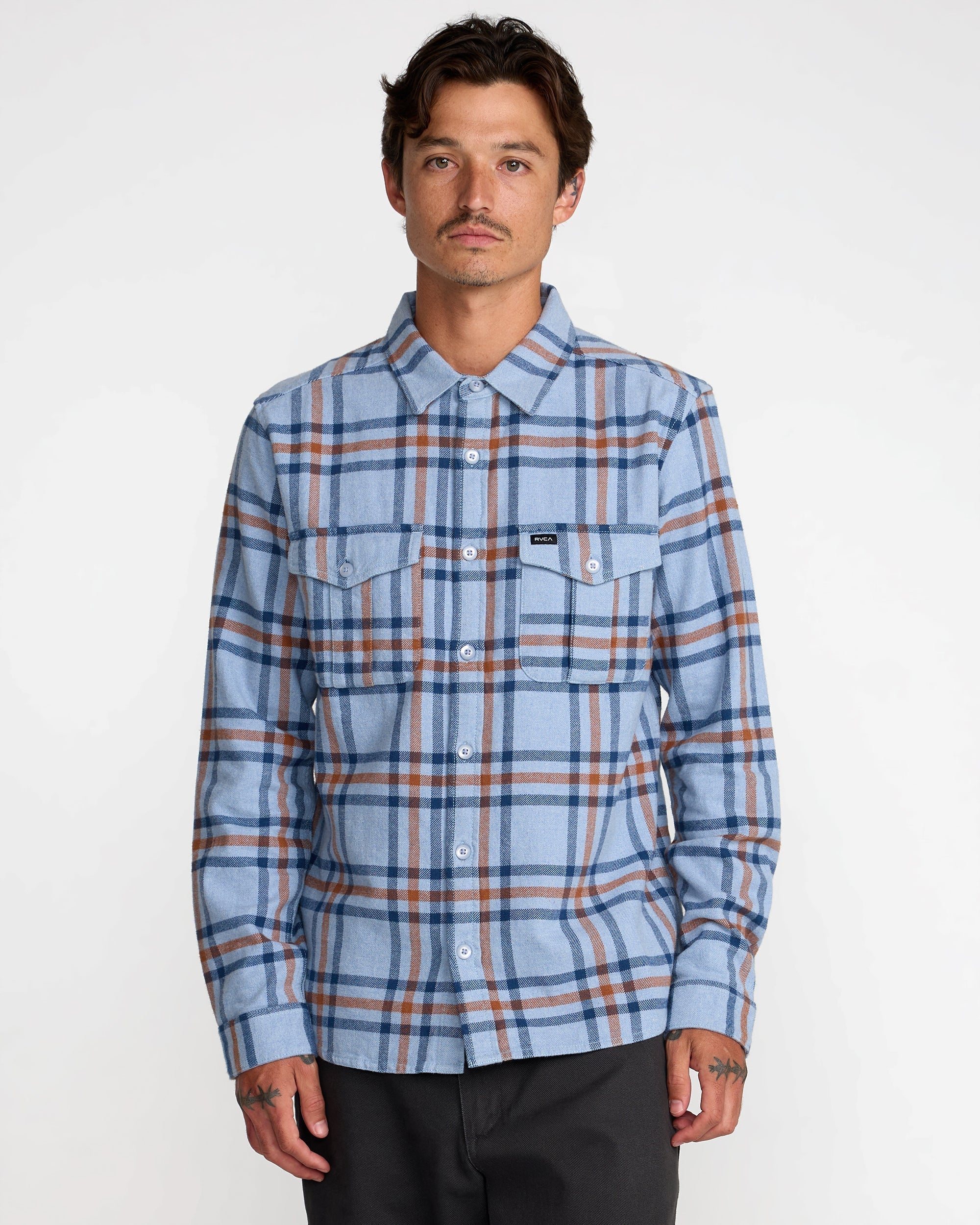 Hughes Flannel - Chambray | RVCA sale