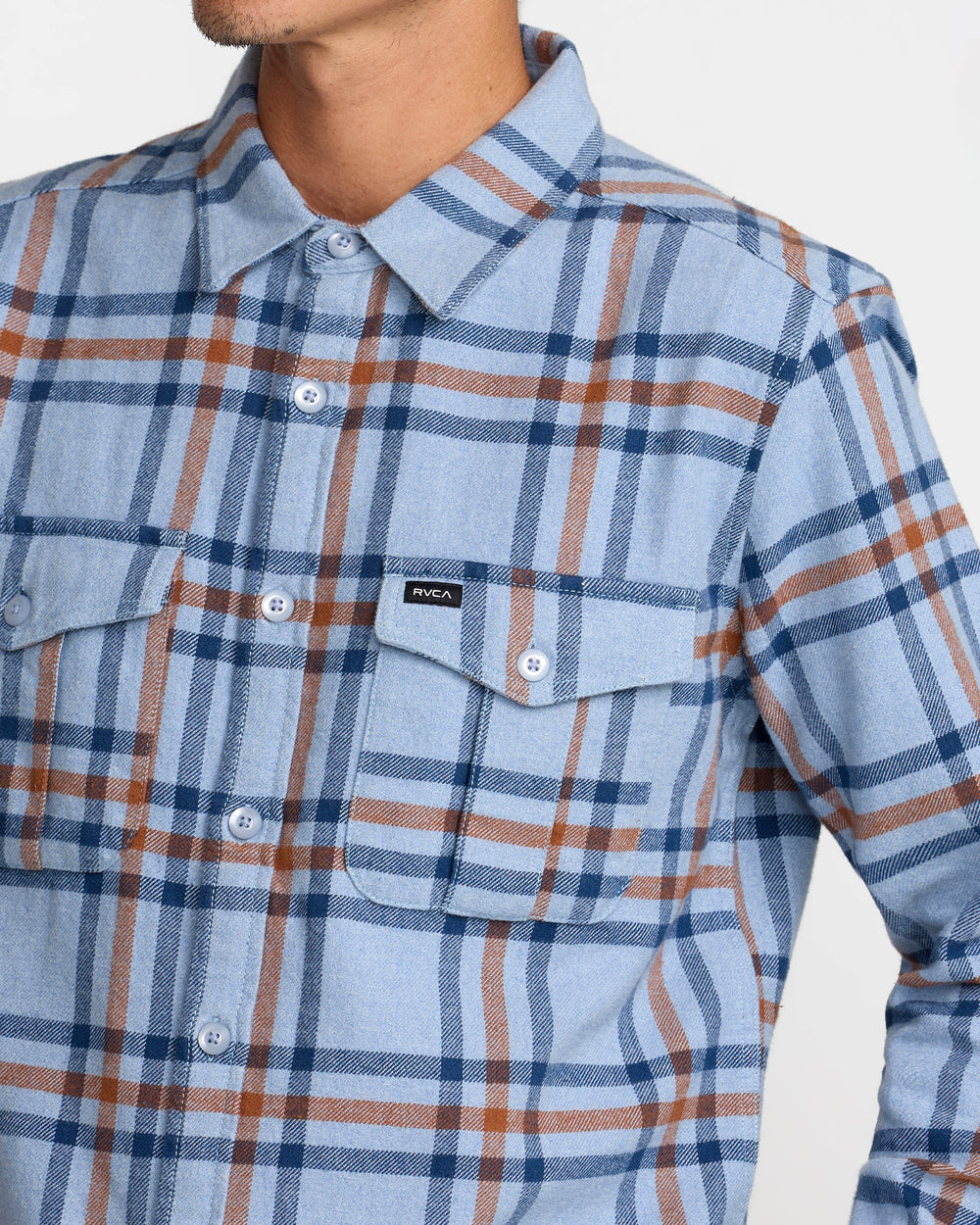 Hughes Flannel - Chambray | RVCA sale