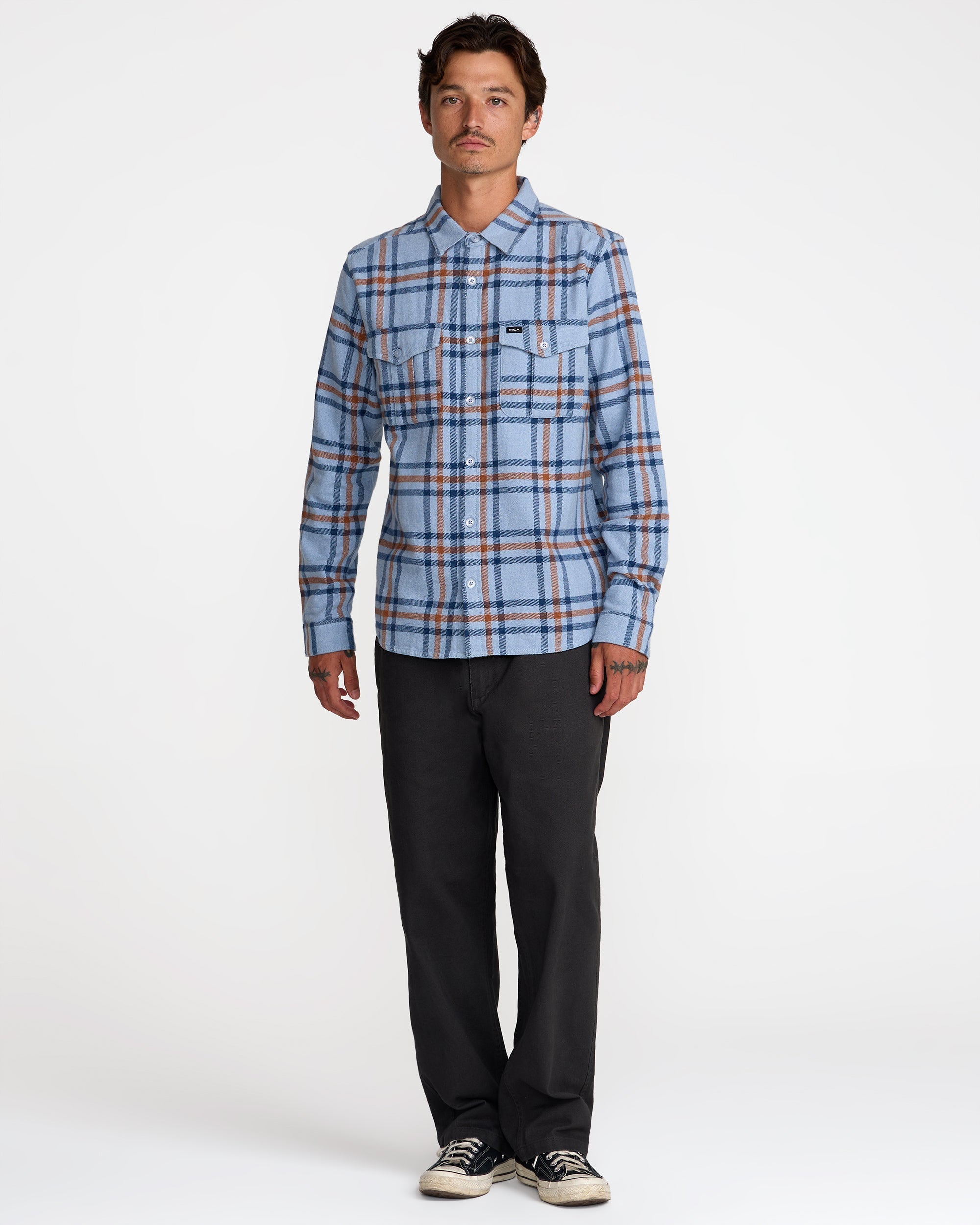 Hughes Flannel - Chambray | RVCA sale