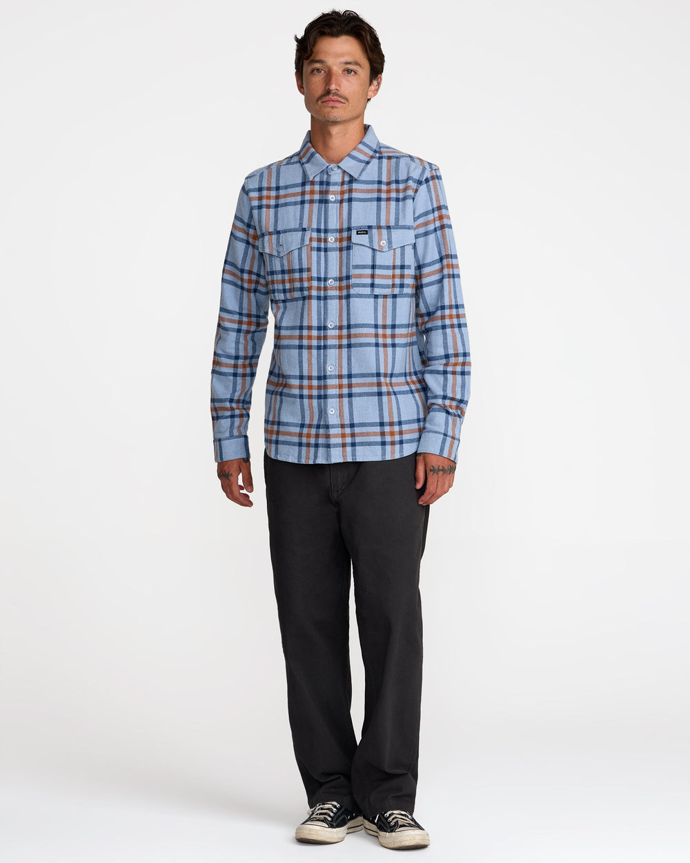 Hughes Flannel - Chambray | RVCA sale