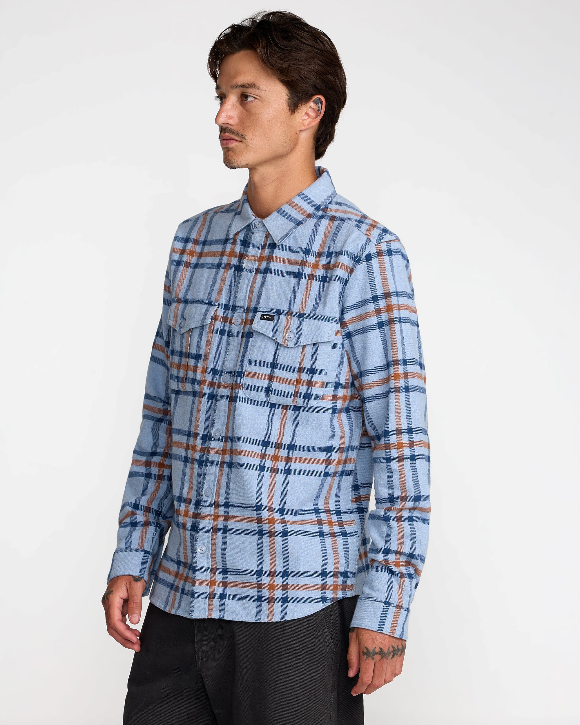Hughes Flannel - Chambray | RVCA sale
