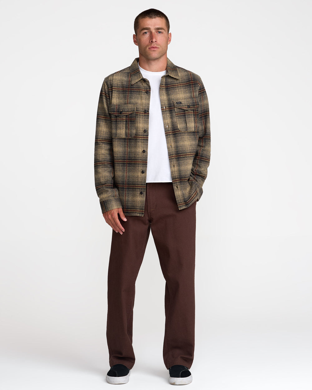 Hughes Flannel - Pirate Black | RVCA on sale