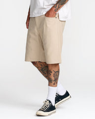 Dayshift 5 Pocket Short 21" - Light Khaki | RVCA on sale