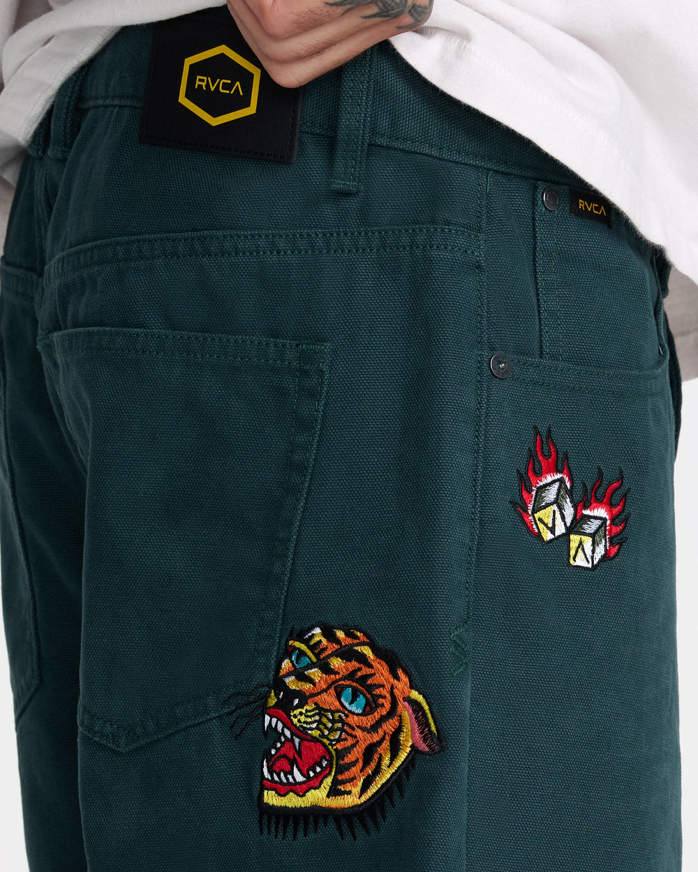 Kaleb 5 Pocket Short 21" Shorts - Hunter Green | RVCA near me