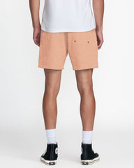 Exotica Seersucker Elastic 17" Short - Apricot | RVCA for sale