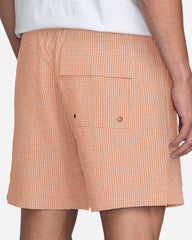 Exotica Seersucker Elastic 17" Short - Apricot | RVCA for sale